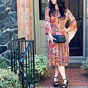 Beautiful Bohemian Style Midi Dress